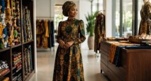 African Print Modest Fashion Dress Bold, Spend Smart
