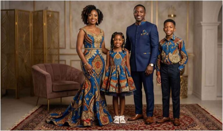 Matching Ankara outfits for family