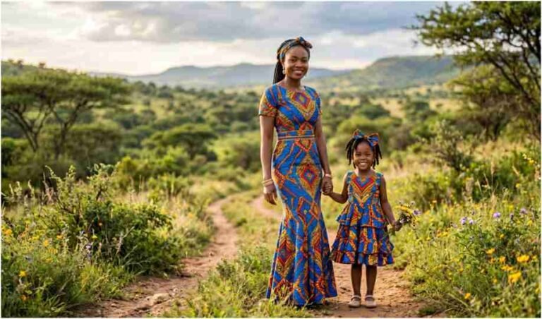 Mother and daughter Ankara styles