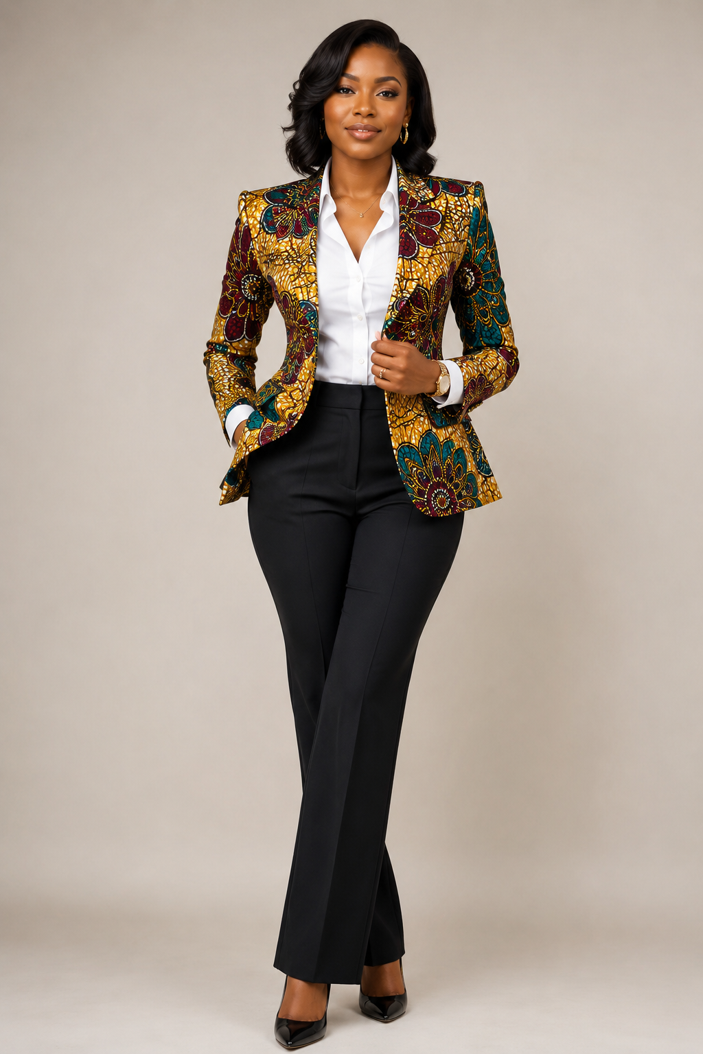 Ankara blazer styling