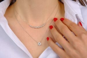 sterling silver birthstone necklace